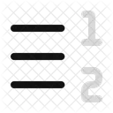 Right To Left List Number List Number List Icon