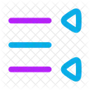 Right To Left List Triangle List Triangle Icon