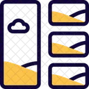 Right Triple Row Image Grid Icon