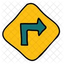 Right Turn Sign Icon