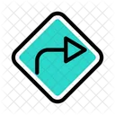 Right Turn Right Turn Icon
