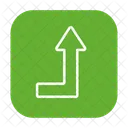 Right Turn Arrow Symbol Guidance Icon