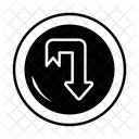 Right Turn Down Arrow  Icon