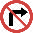 Right turn prohibited  Icon