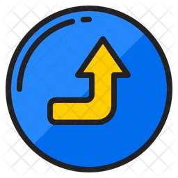 Right Up Arrow  Icon