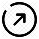 Round Arrow Right Up Icon