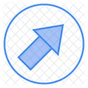 Right Up Arrow Up Right Diagonal Icon