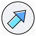 Right Up Arrow  Icon