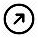 Right Up Circlearrow Navigation Navigate Icon