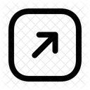 Right Up Squarearrow Navigation Navigate Icon