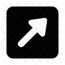 Right Upward Arrow  Icon