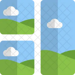 Right vertical image grid  Icon