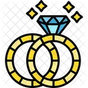 Ring Dimond Gold Icon