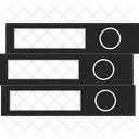 Ring Binders Stack Folders Pile Office Binders Icon