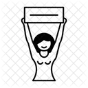 Ring Girl Woman Round Icon