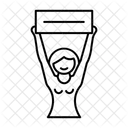 Ring Girl Woman Round Icon