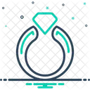 Ring Jewelry Gold Band Icon