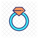 Ring Diamond Ring Accessories Icon