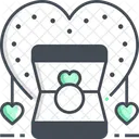 Valentinstagsring Diamantring Ring Icon