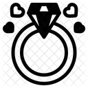 Ring Diamond Heart Icon