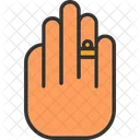Ring In Hand Ring Weeding Icon