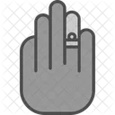 Ring In Hand Ring Weeding Icon