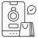 リングの注文、リングのショッピング、リングの購入 アイコン