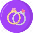 Ringe Hintergrund Hochzeit Icon