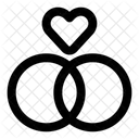 Rings Heart Icon