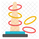 Ringwurfspiel Karnevalsspiel Unterhaltung Symbol