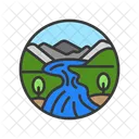 Rio Agua Fluindo Ícone