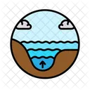 Rio Desbordado Desbordamiento Rio Icono