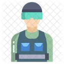 Riot Police Military Cop Icon