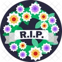 Funeral Flowers Rip Icon