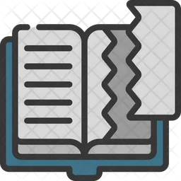 Ripped Book  Icon