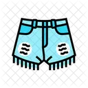 Ripped Denim Shorts Icon