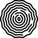 Ripple Wave Backwash Surf Oscillation Wavelet Concentric Epicentre Radial Vibration Wavelet Wrinkle Icon