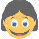 Sourire Femme Emoji Icon