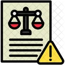 Risco Legal Politica Processo Judicial Ícone