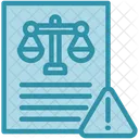 Risco Legal Politica Processo Judicial Ícone