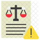 Risco Legal Politica Processo Judicial Ícone