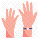Flat Rise Hand Icon