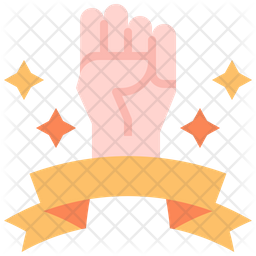 Rise Hand Icon - Download in Flat Style