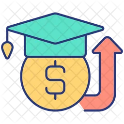 Rise of education costs  Icon