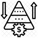 Risikopyramide Risikomanagement Bargeldpyramide Symbol