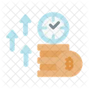 Rising Price Cryptocurrency Bitcoin Icon