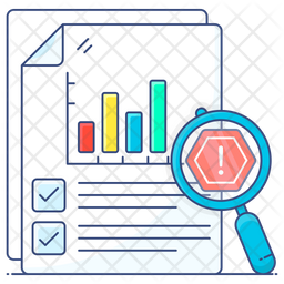 Risk Analysis Icon - Download in Colored Outline Style