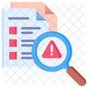 Risk Assessment Warning Analysis Icon