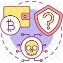 Risk of cryptocurrency hacks  Icon