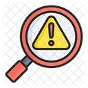 Risques Loupe Alerte Icon